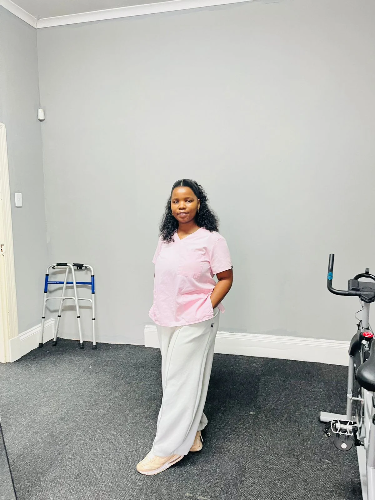 Physiotherapist Sthabile Mtshali in her treatment room