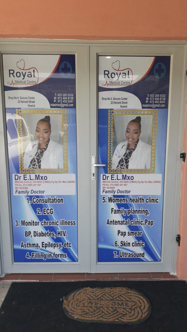 Entrance doors of Royal Medical Centre