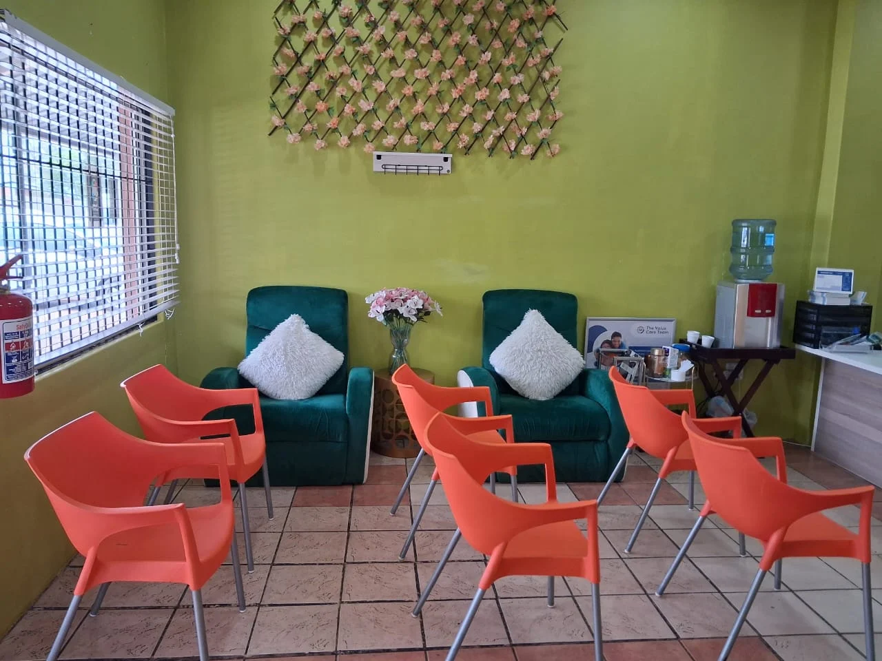 Seating in the practice waiting room